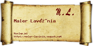 Maler Lavínia névjegykártya